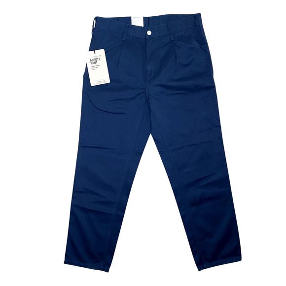 Carhartt Abbott Pant - Mens Regular Fit - Navy Blue NWT - Picture 1 of 11